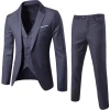 The new men's three-piece suit set, a Korean-style slimming and casual wedding dress for grooms and groomsmen, is in vogue details Picture